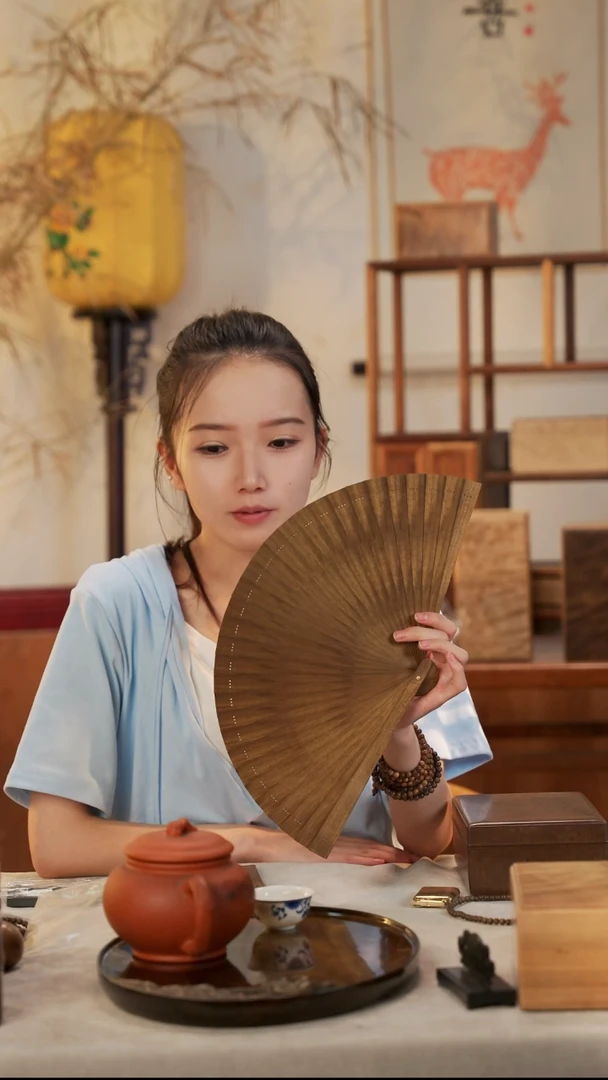 扇子金丝楠木扇子工艺品