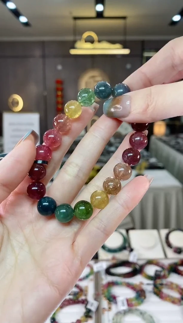 【闪购商品】碧玺单圈手串10mm+未镶嵌一物一证dan