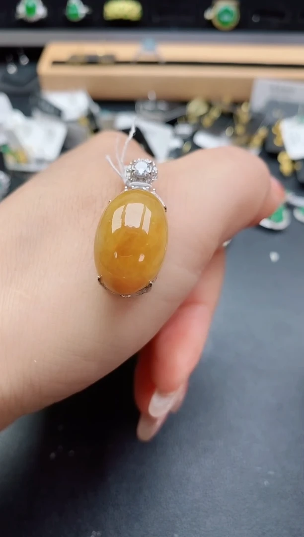 吊坠(赠链)银S925镶嵌翡翠1