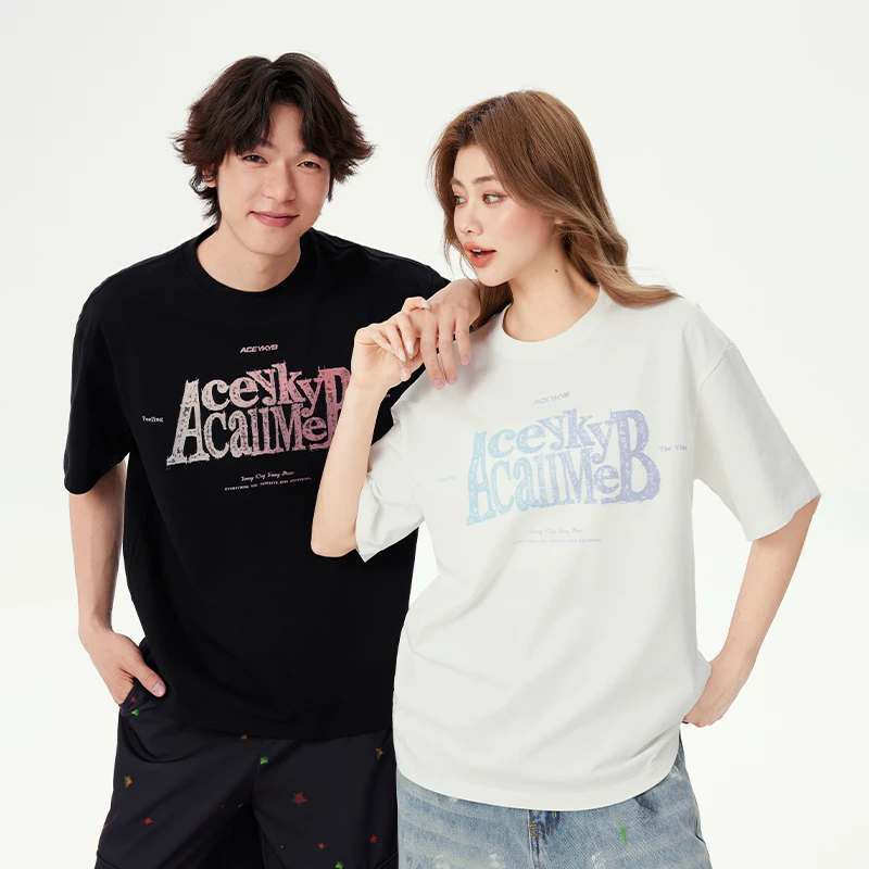 YKYB2025夏季新款高街系列变形字母元素T恤Y52NDT033