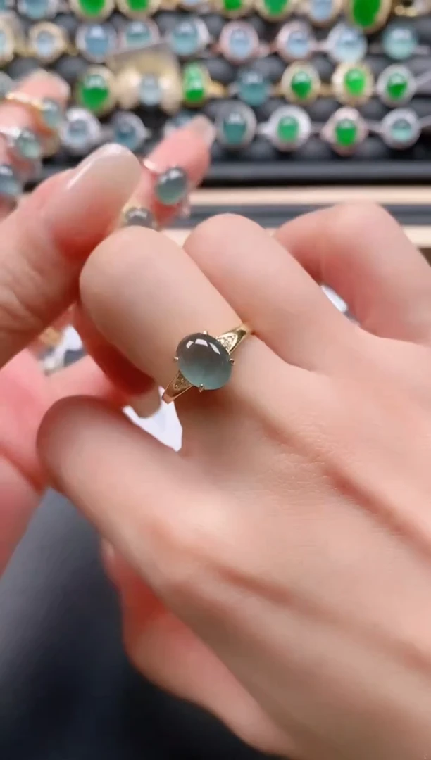 银S925镶嵌戒指翡翠111111