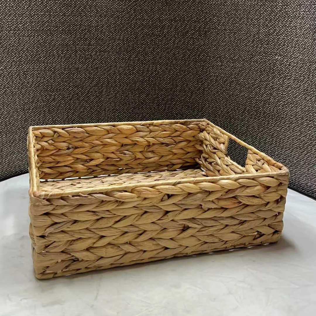 4618瑕疵款 长38宽33高13cm 水仙藤编织家用收纳筐桌面北欧储物篮