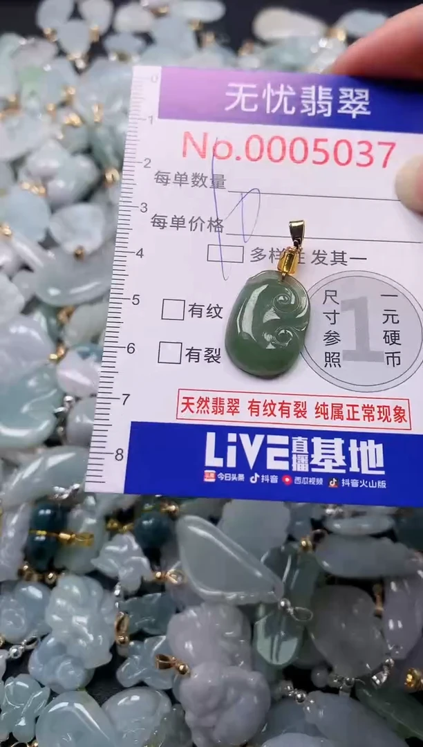 吊坠(不含链)未镶嵌翡翠5037