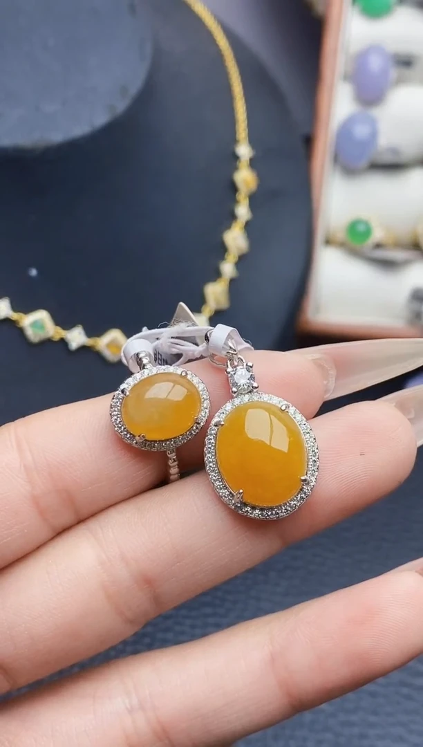 银S925镶嵌戒指翡翠3808