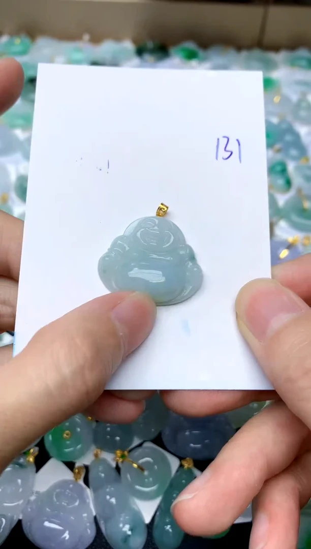 【闪购商品】翡翠颈饰18K金镶嵌131天然A货翡翠