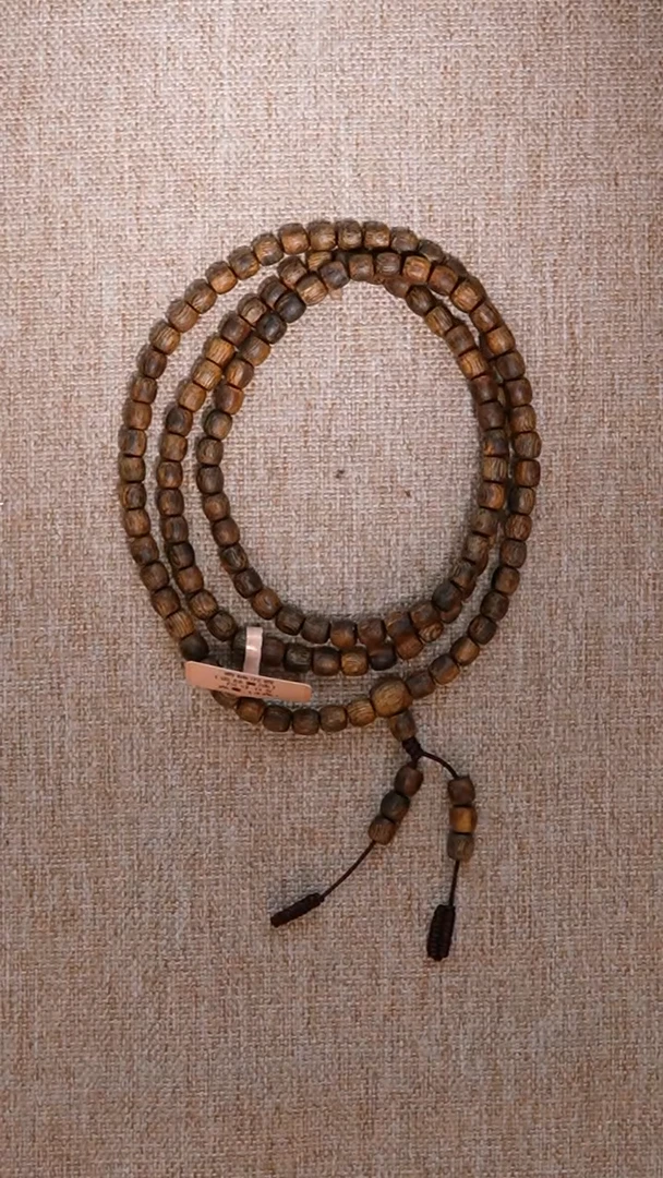 【闪购商品】沉香手串奇楠乌身原叶鼓珠0.5多圈13g+