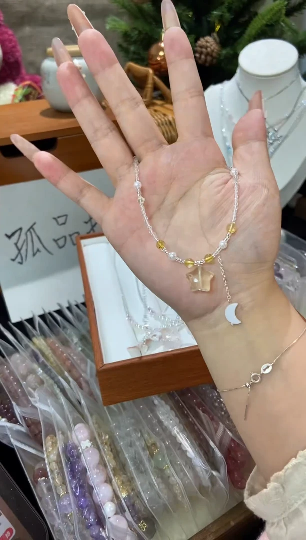 水晶手串未镶嵌孤品捡漏均匀瑕疵介意勿拍