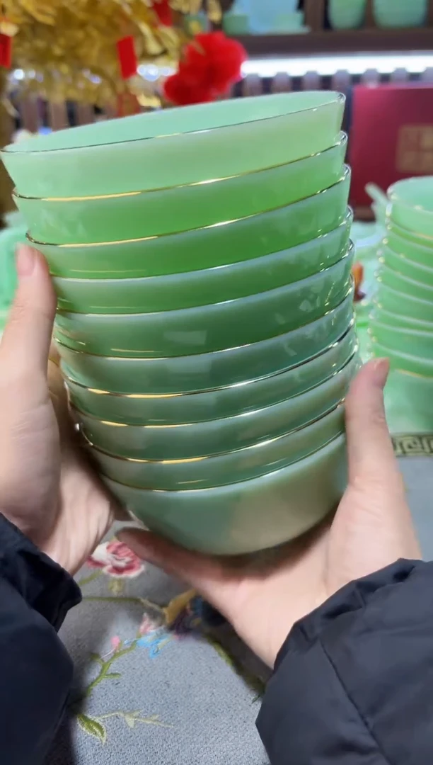 玉瓷 5.5英寸饭碗10个景德镇陶瓷