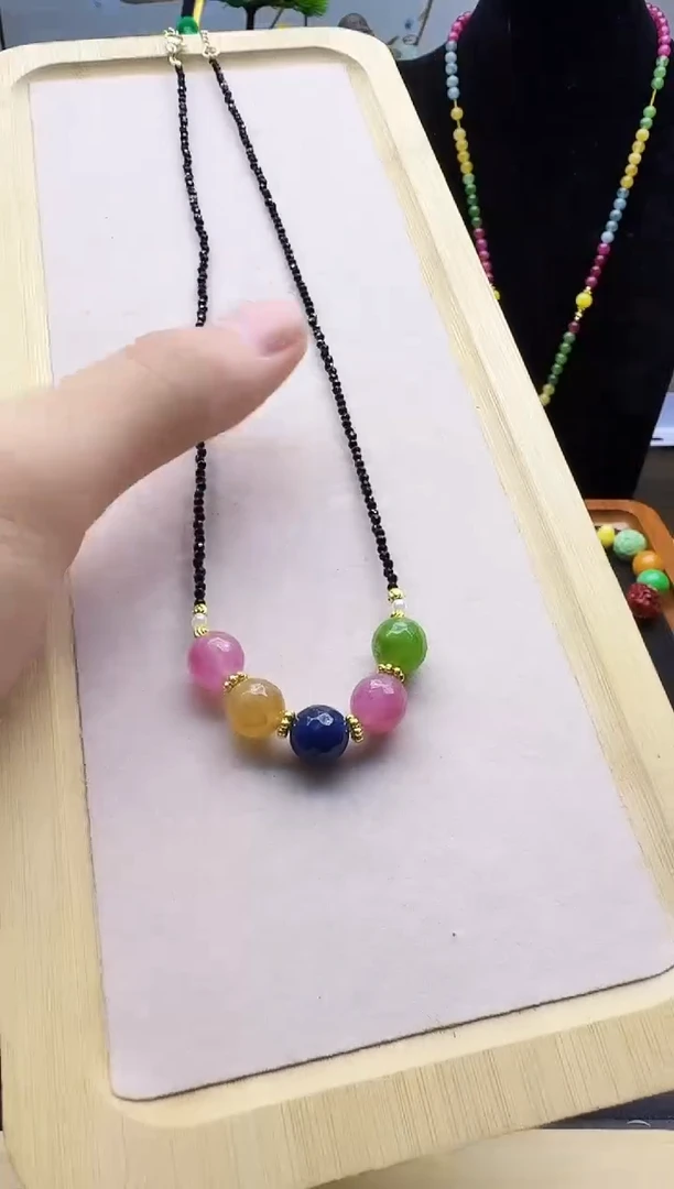 14K金镶嵌颈饰碧玺X82