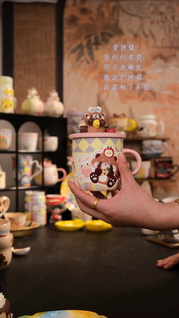 摆件陶旺的可以手工手绘设计师款