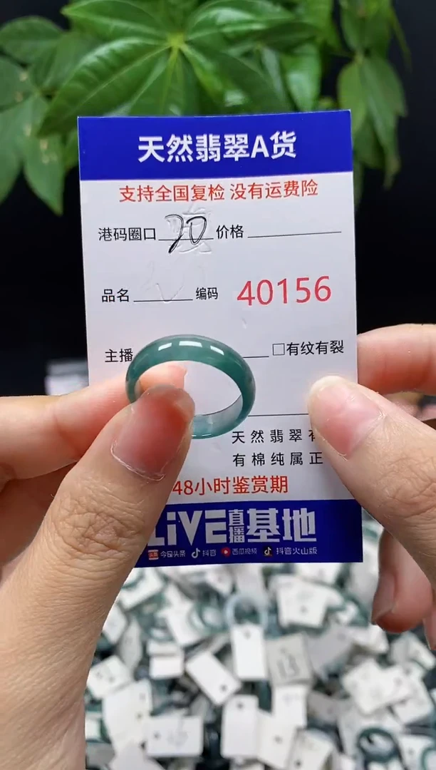 翡翠戒指未镶嵌天然翡翠戒圈0156