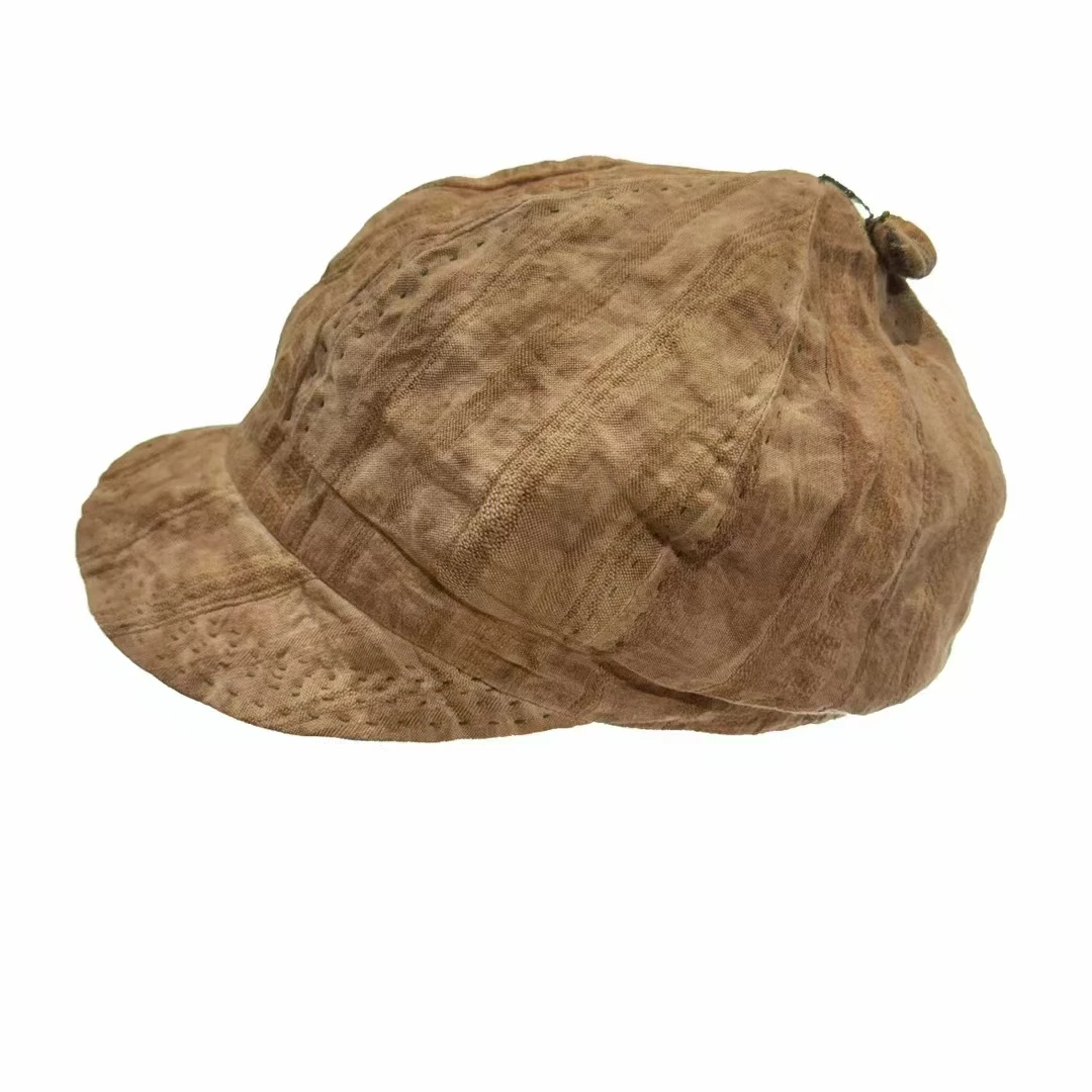 左岸迷香 原创设计【帽子】植物染 四季款 休闲百塔复古 遮阳0012