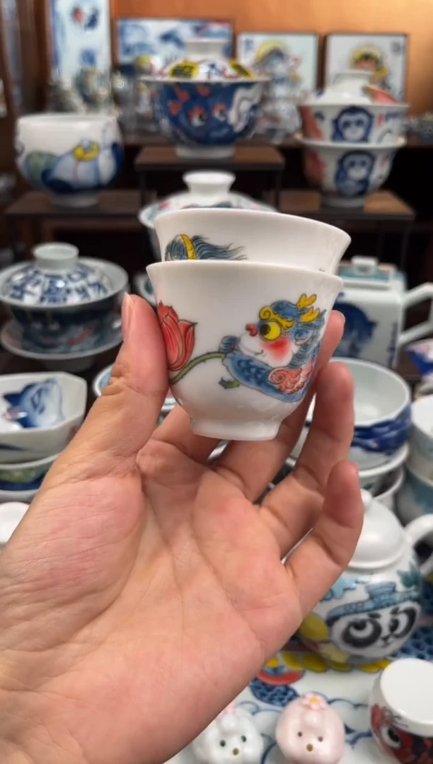 昨明貔貅小杯子2个