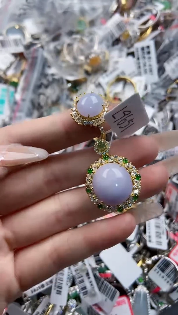 银S925镶嵌戒指翡翠141414---5