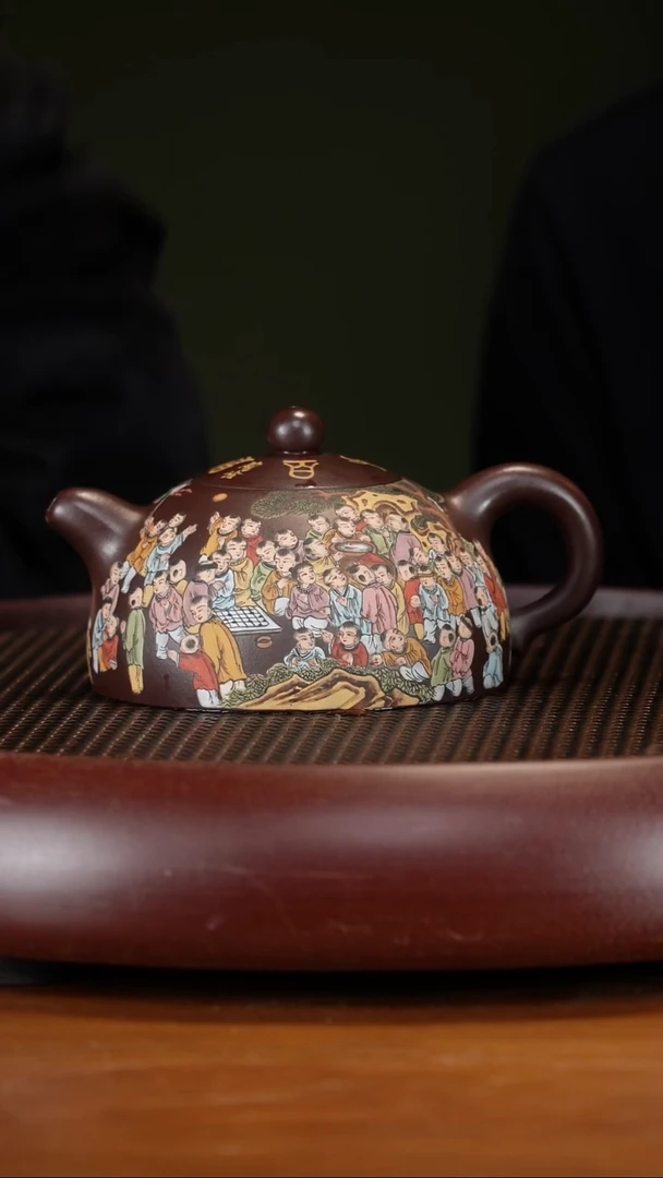 茶壶紫砂M*155TL百子半月 老紫泥