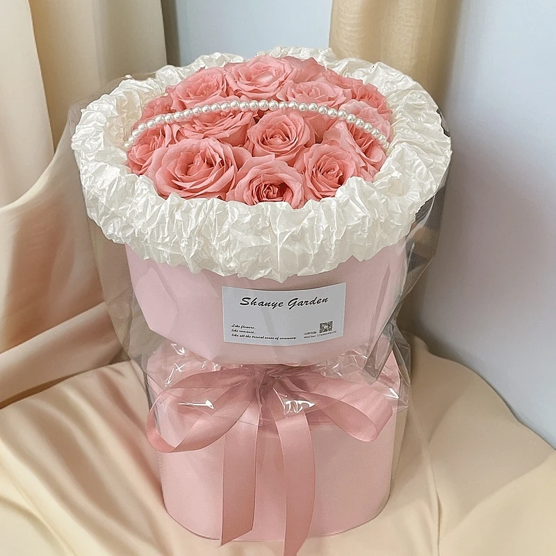 11朵粉玫瑰小香风花束送闺蜜恋人女朋友年轻妈妈生日礼物同城鲜花