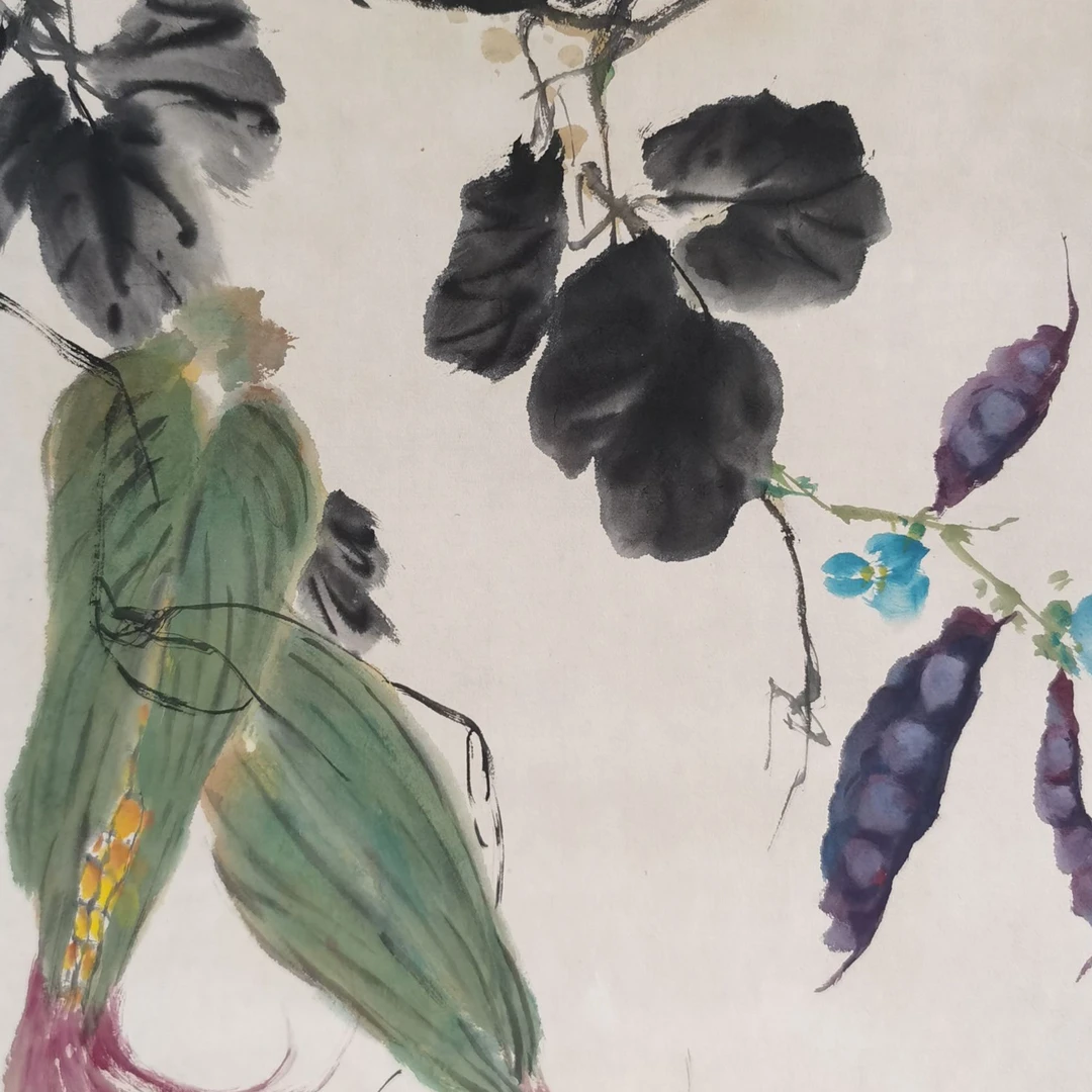 【辽拍】V250709-2-215《花卉》（1.1平尺）纸本镜片 yy1218t