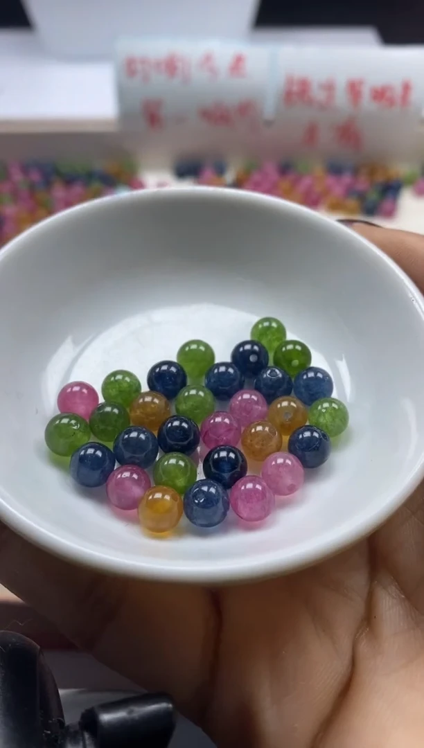 【闪购商品】碧玺颈饰未镶嵌w20碧玺6mm*40颗