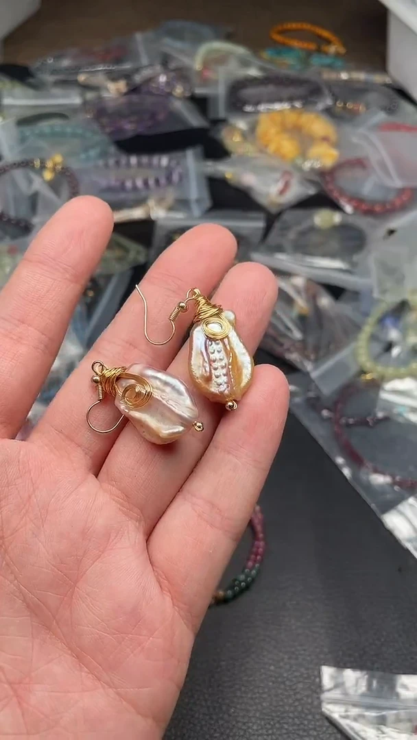未镶嵌淡水珍珠耳饰多样性发货拍一发一