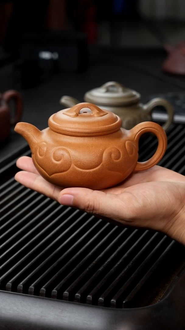 茶壶紫砂汤*圆黄段仿古如意微瑕半手200