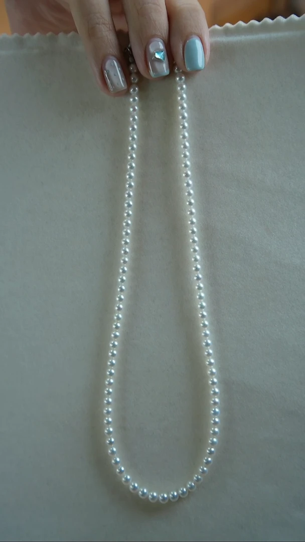 颈饰银S925镶嵌淡水珍珠sgys珍珠特亮冷白4-5