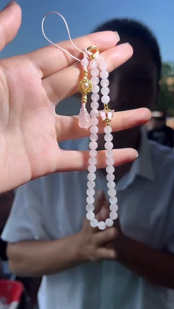 芙蓉石手链未镶嵌天然手机链多样性发一mm