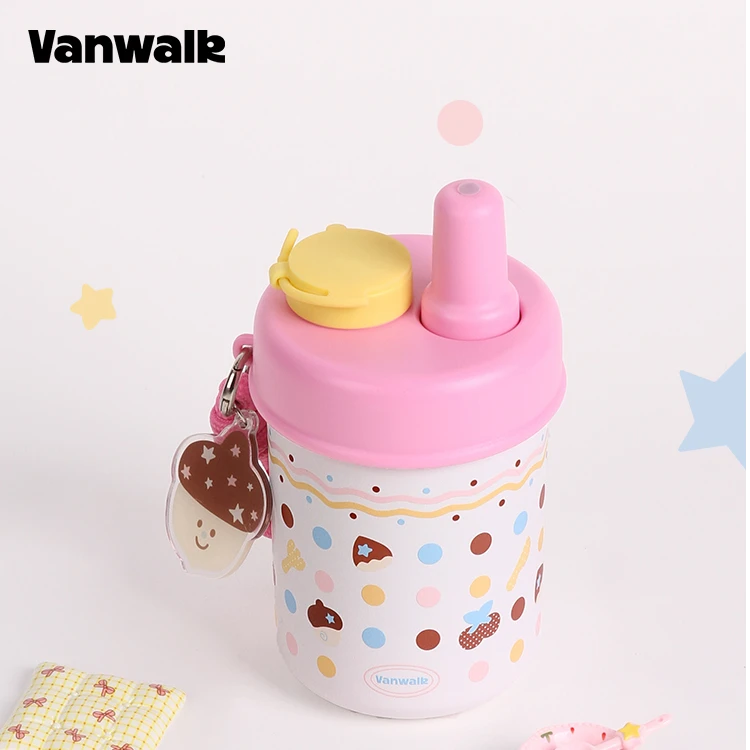 VANWALK mochi糯米团大容量带盖挂绳颜值高吨吨水