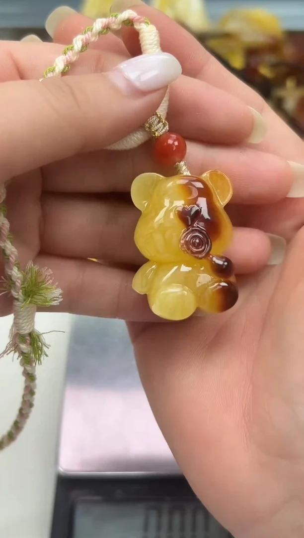 裸石蜜蜡未镶嵌琥珀蜜蜡吊坠