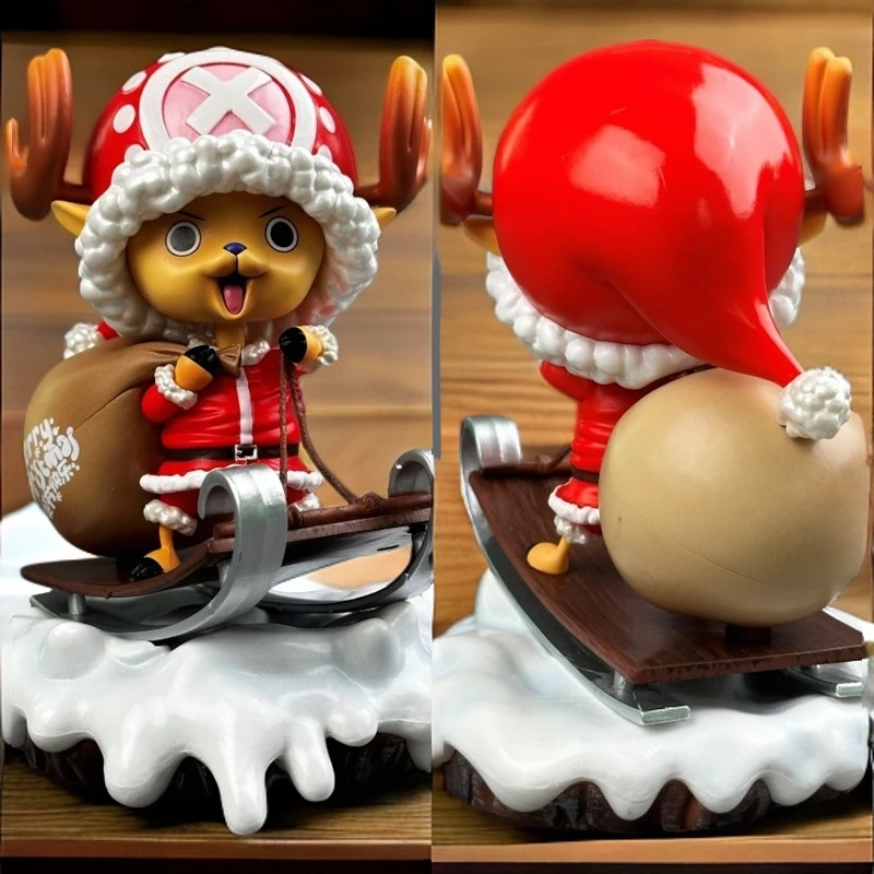 海贼王圣诞节萌趣乔巴日版Q版动漫手办 驯鹿模型潮玩摆件