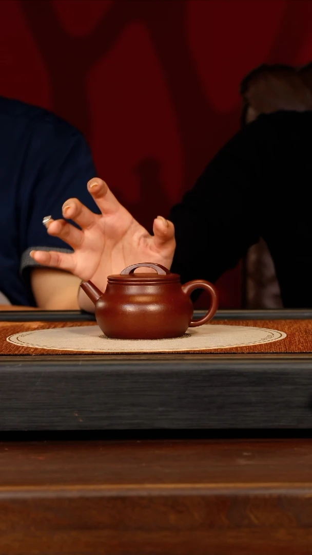 茶壶紫砂宜兴紫砂LHQ 龙血砂 明式汉瓦 180cc