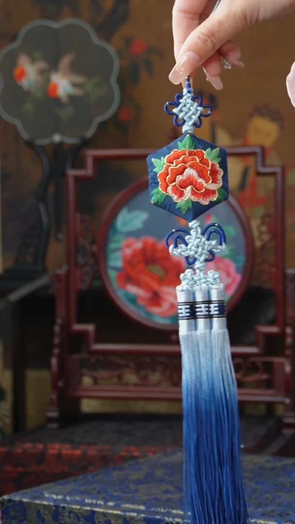 刺绣刺绣绣花摆件吊坠
