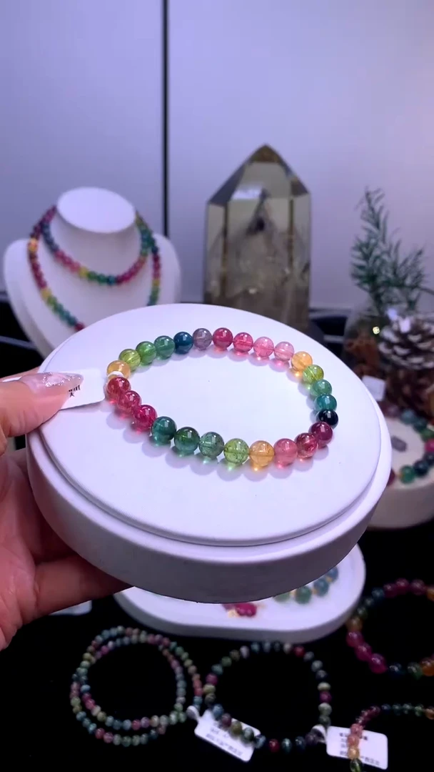 手链未镶嵌碧玺【梦源珠宝】7m天然碧玺单圈手链