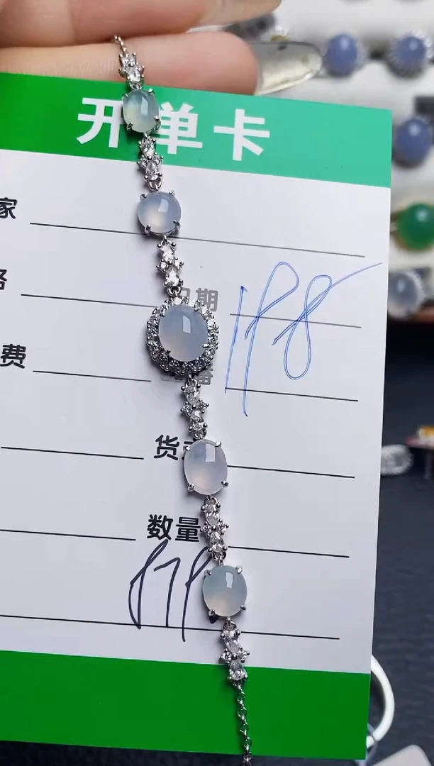 银S925镶嵌戒指翡翠8792