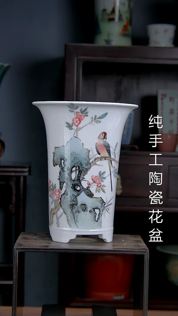 景德镇陶瓷手工花盆