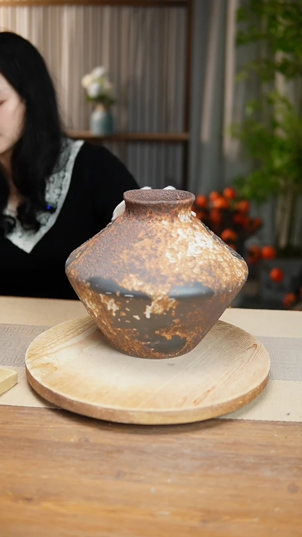 【闪购商品】陶瓷花器诧寂棕飞碟