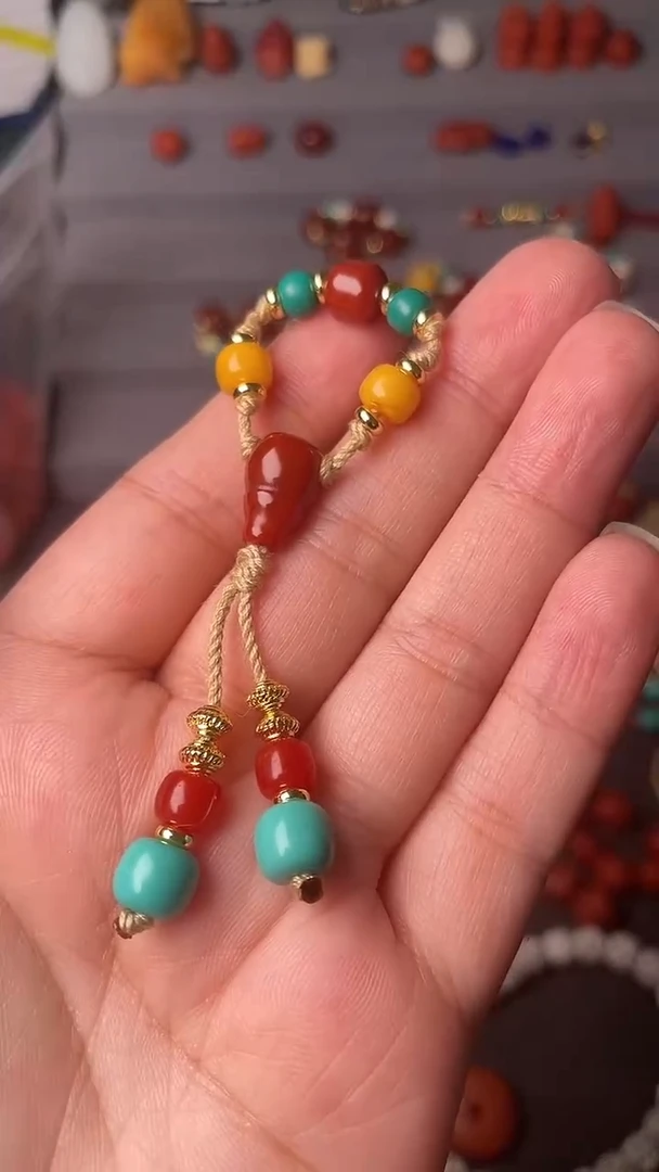 裸石蜜蜡未镶嵌多样性发货，3-6蜜蜡腰珠套