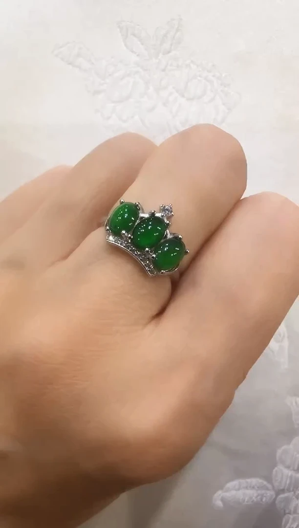 颈饰银S925镶嵌翡翠国风