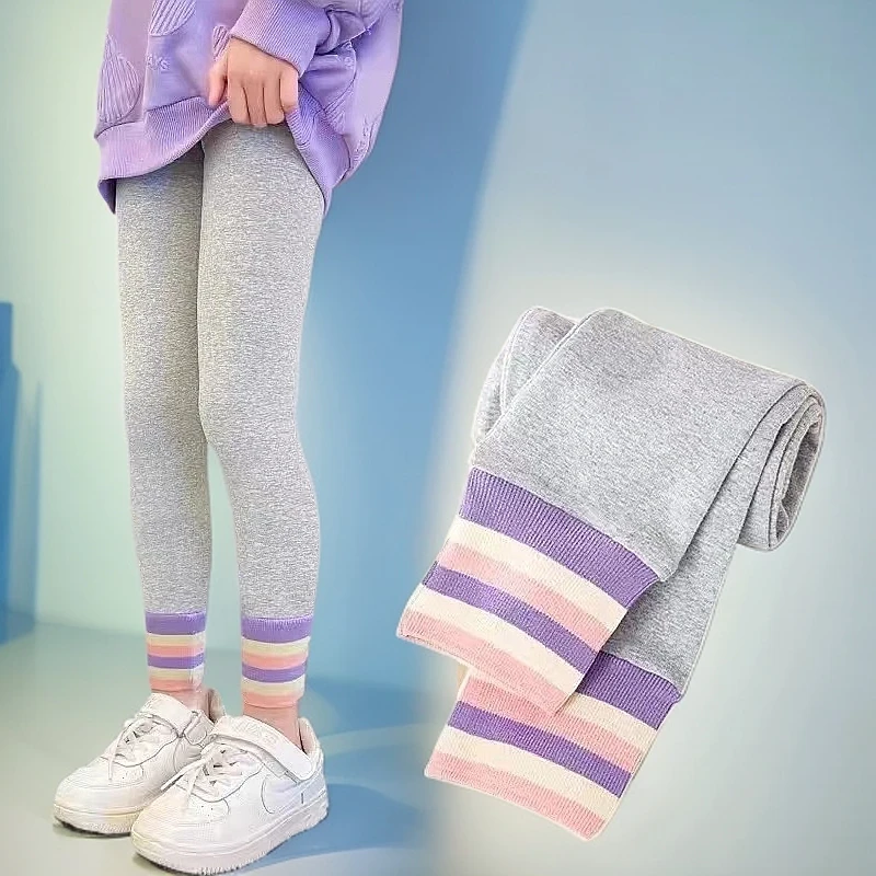 新款女童裤子春秋秋季打底裤棉新款外穿女孩春装裤子中大童百搭潮