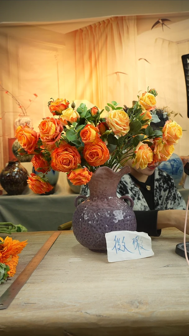高 26口 15陶瓷花瓶花器