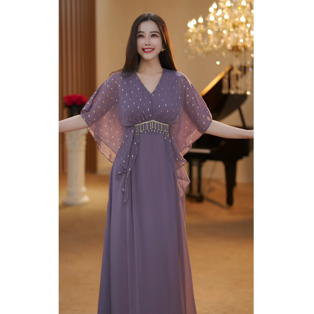 【JOSIE定制】幽蝶羽 显瘦收腰高级小众日常轻奢减龄连衣裙-YL20232