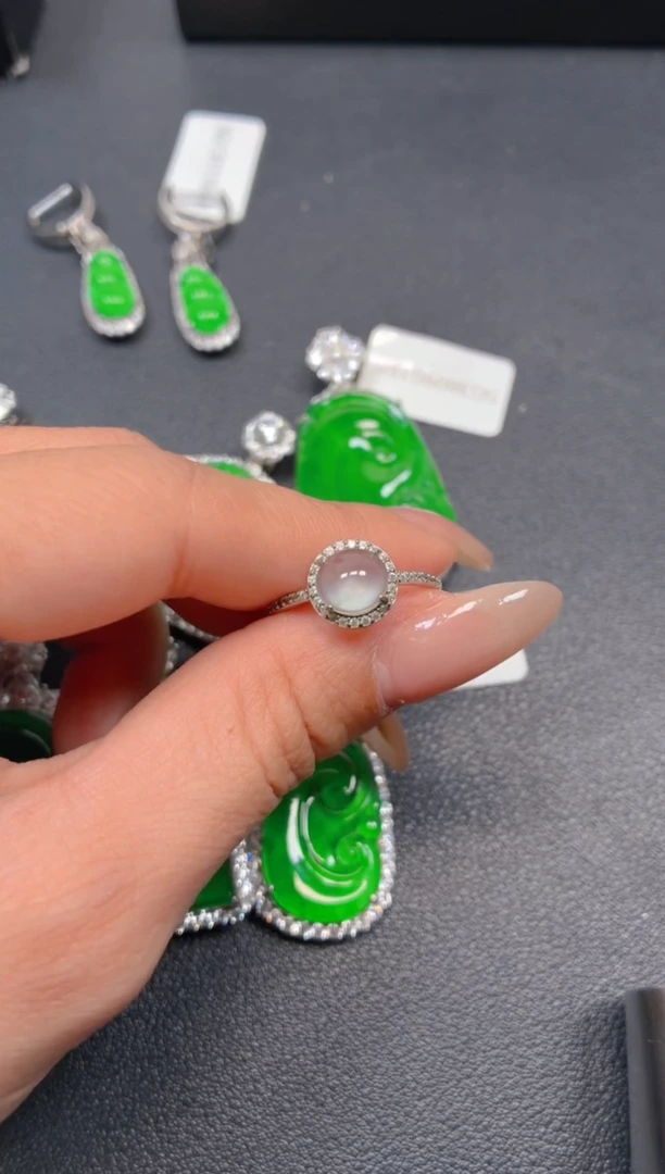 吊坠(不含链)银S925镶嵌翡翠1