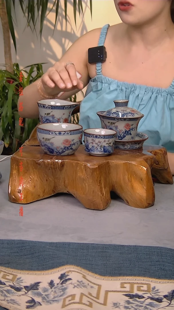 简装家用款4件套 老陶泥开片纹陶瓷茶具