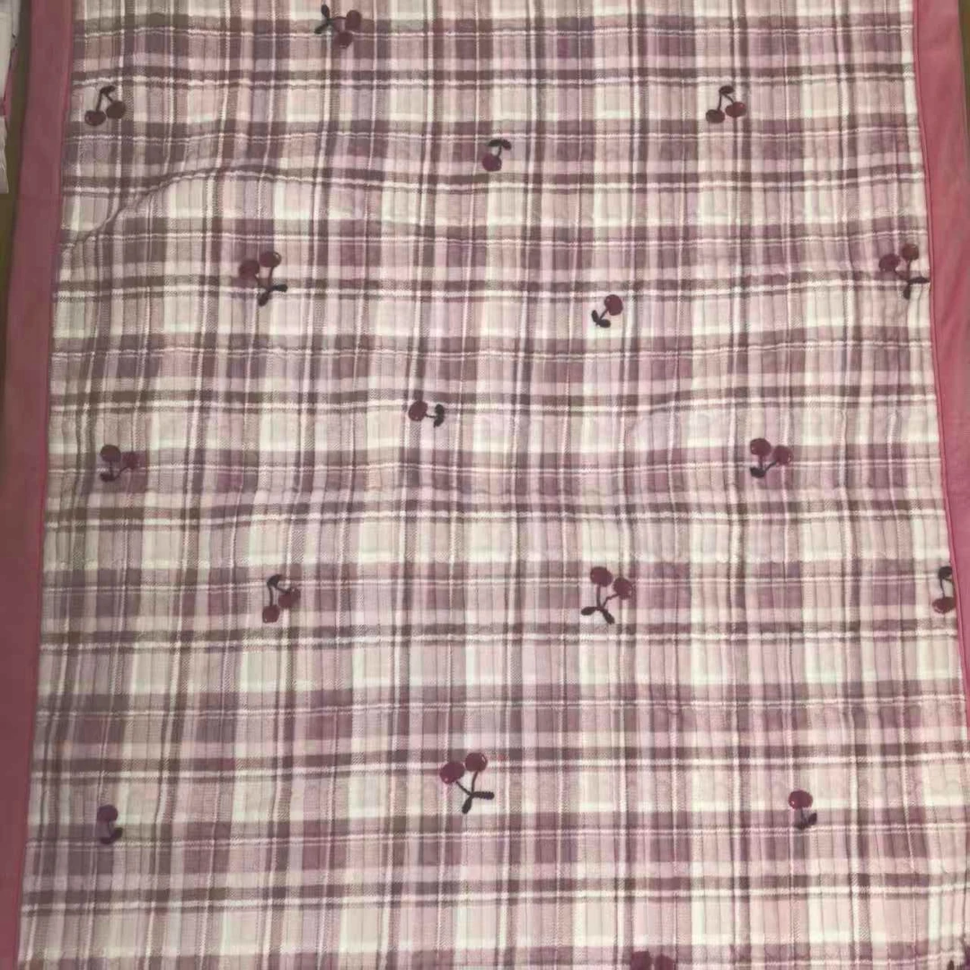 【粉格樱桃】90*200牛奶绒加厚沙发垫冬季专用