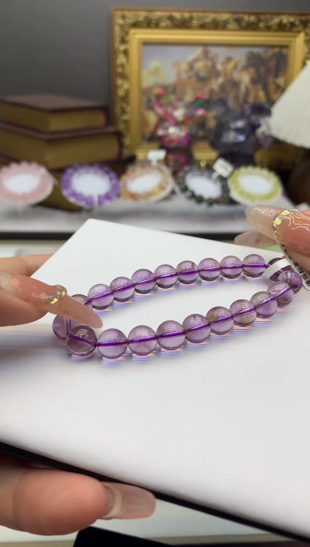 【闪购商品】水晶手串未镶嵌玻利维亚紫水晶9+
