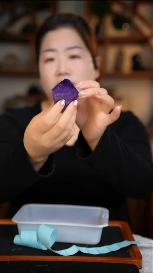 未镶嵌珠宝半成品水晶紫晶柱子D673