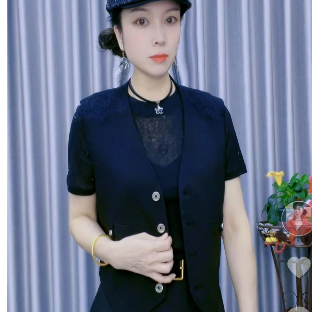 【懂你吴姐】6618布管家单拍扣马甲