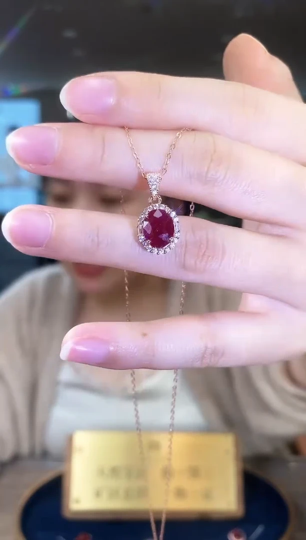 【闪购商品】红宝石项链银S925镶嵌09
