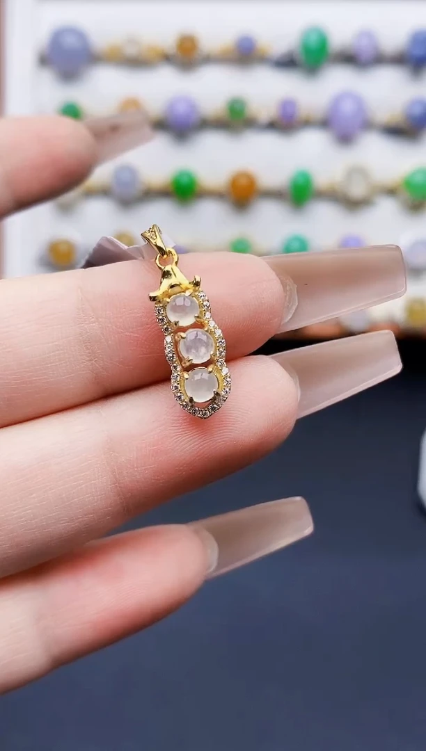 银S925镶嵌戒指翡翠3060