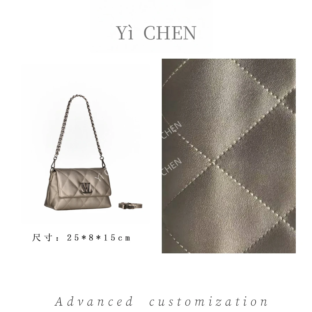 【Yì CHENGQ-20146-香槟金简约时尚女士新款轻奢单肩斜跨包