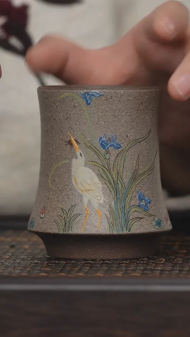 【闪购商品】紫砂茶杯非遗茶器-白鹭